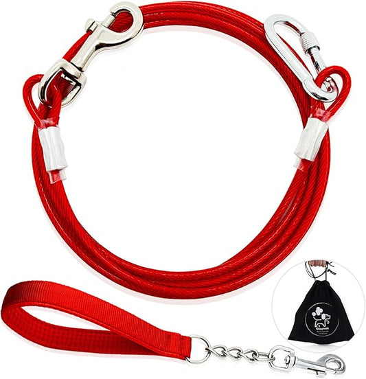 Tie Out Cable for Dogs Heavy Duty 10ft with 13in Short