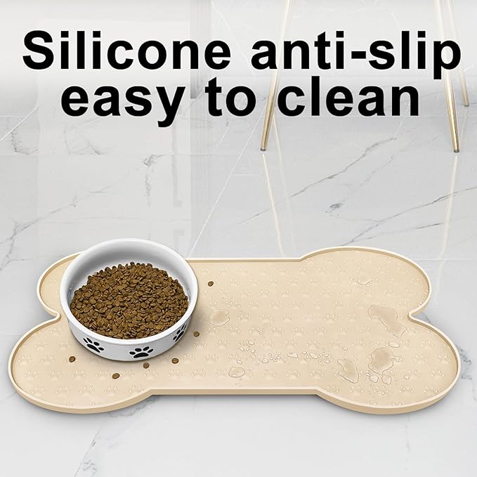 Dog Food Mat Anti-Slip Silicone Dog Bowl Mat