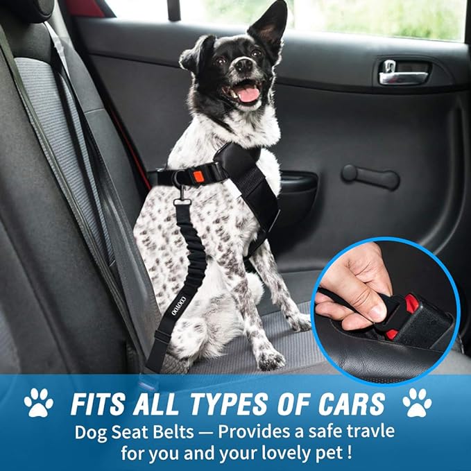 COOYOO Dog Seat Belt 3 Piece