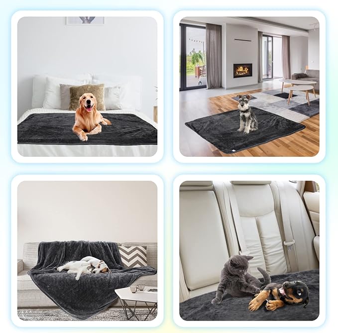 Nobleza Waterproof Dog Blanket 40" × 47" Grey