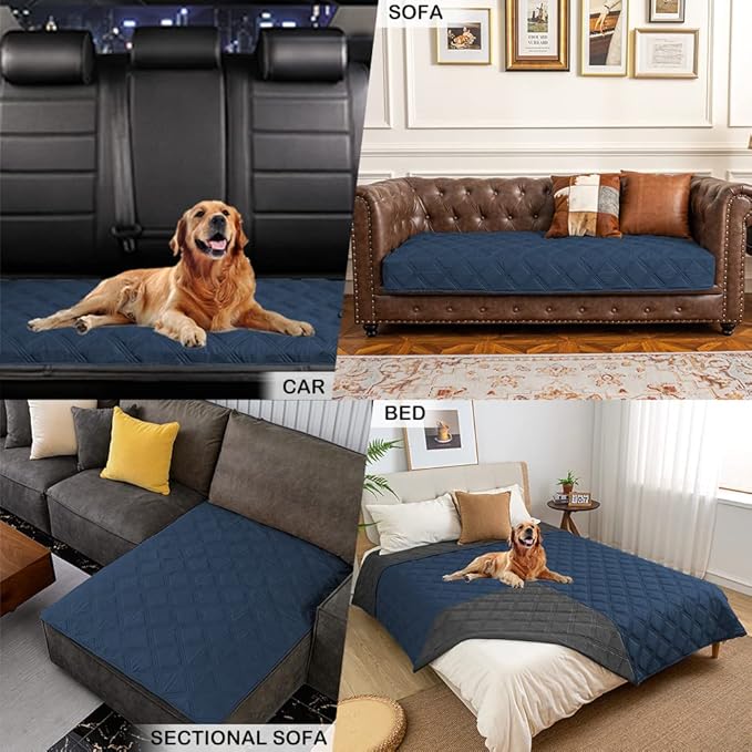 SUNNYTEX Waterproof & Reversible Dog Bed Cover Sofa Pets(68 * 82")