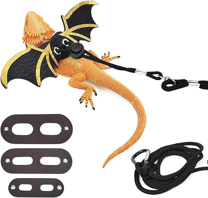 3 Size Pack Bearded Dragon Leashes and Harnesses