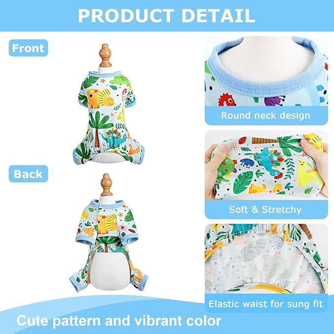Dog Pajamas Pjs Spring Summer Dog Clothes for Small Dogs Girl