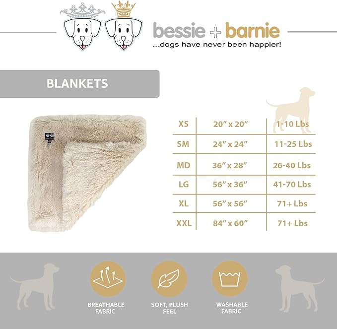 BESSIE AND BARNIE Bubble Gum Luxury Shag Ultra Plush Faux Fur Pet 20" x 20" (BLNKT-BEGM-XS-NR)