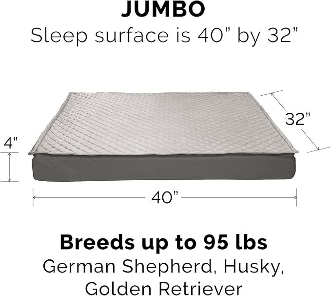 Furhaven Replacement Dog Bed Cover Water-Resistant Indoor/Outdoor Quilt Top Convertible Mattress