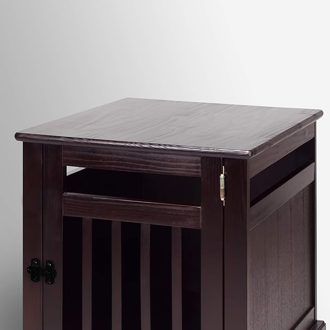 Casual Home Chappy Wood Slats Pet Crate 19.5"W x 22.5"D x 22.5"H, Espresso