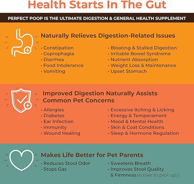 Perfect Poop Digestion & General Health Supplement for Dogs: Fiber 4.2)