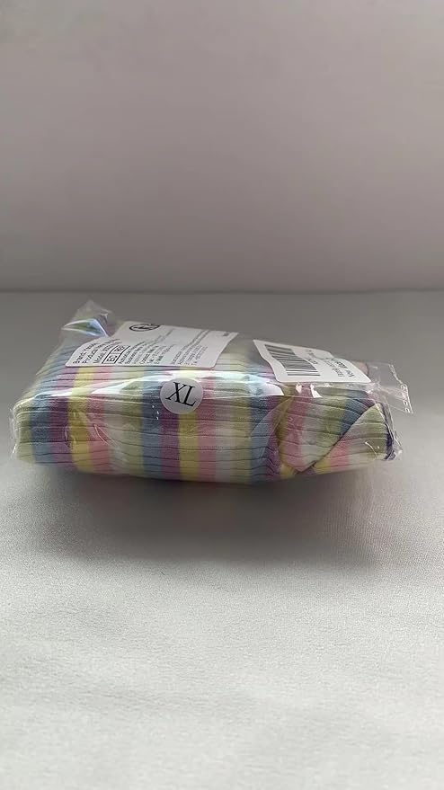 Small Medium Dog Clothes Rainbow Striped Dog Shirts Stretchable Long Sleeve Cat T-Shirt Pet Outfits for Chihuahua Yorkie Teddy (Purple Edge