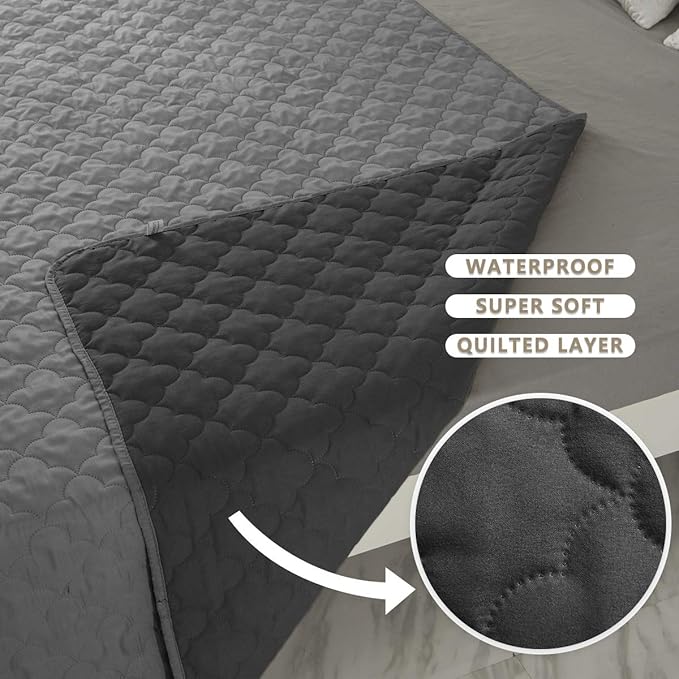 SPXTEX Dog Bed Cover Washable Pee Pads Dog Blankets for Puppy Large Dog Cat 1 Piece(52"x82",Dark
