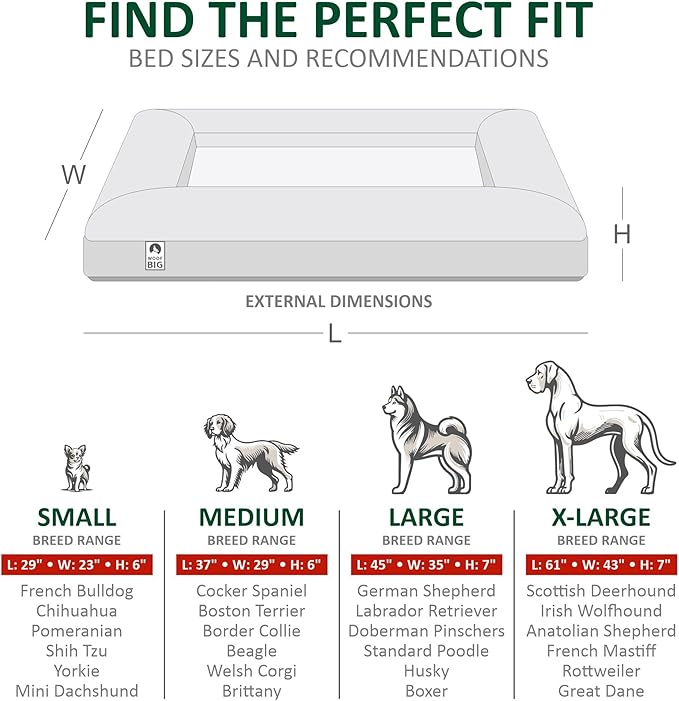 Premium Waterproof Orthopedic Dog Bed for Small Dogs Made Out of Velvet 29" x 23" x 6"