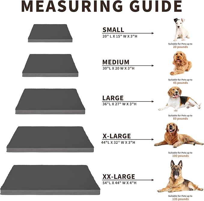 Easy-Going Dog Bed for Large Dogs (44x32x3 in,