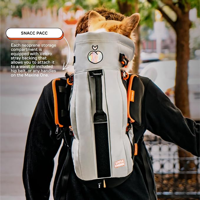 The Maxine One Dog Backpack Carrier with Snacc Pacc Hip Belt by LITTLE CHONK 50 lbs