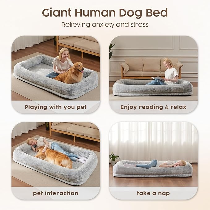 Human Dog Bed Cover (No Filler 72"x48"x10", 320