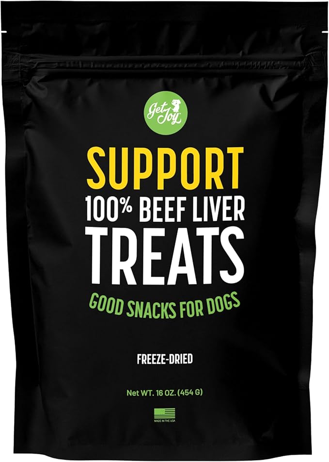 Get Joy Freeze Dried Superfood 100% Beef Liver Dog Treats 16 Ounce