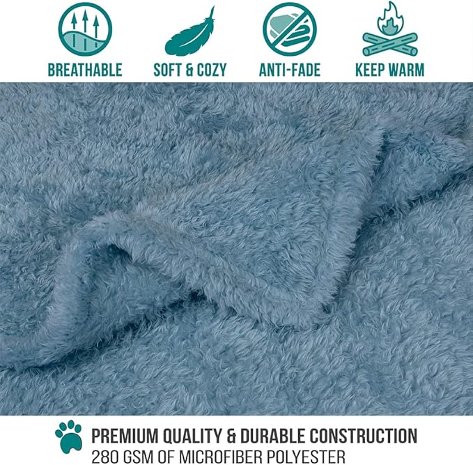 PetAmi Dog Blanket for Large Dogs Blue 60x80