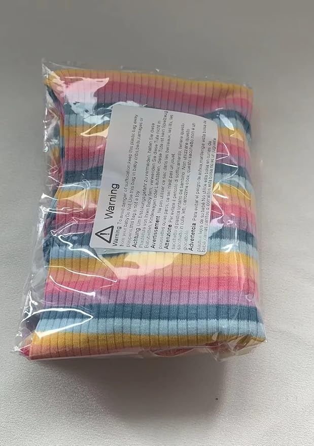 Small Medium Dog Clothes Rainbow Striped Dog Shirts Stretchable Long Sleeve Cat T-Shirt Pet Outfits for Chihuahua Yorkie Teddy (Pink Edge, X-Large)