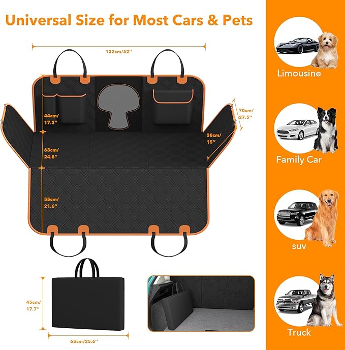 Back Seat Extender for Dogs 400LB Foldable