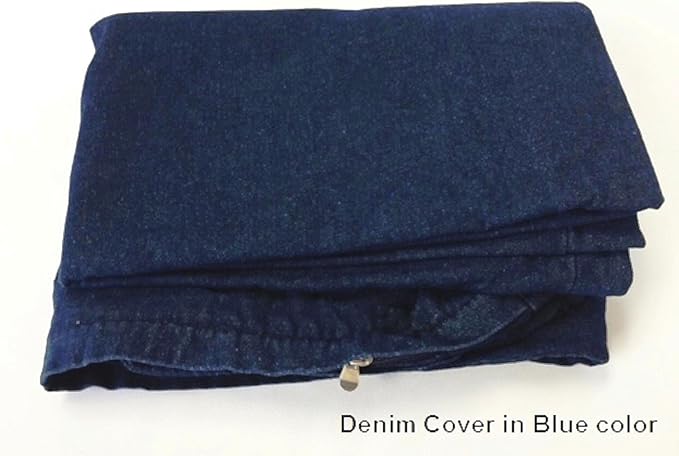 Dogbed4less DIY Durable Blue Denim Pet Bed External Duvet Cover and Waterproof Internal Case for 41"X27"X4" Large Dog Bed