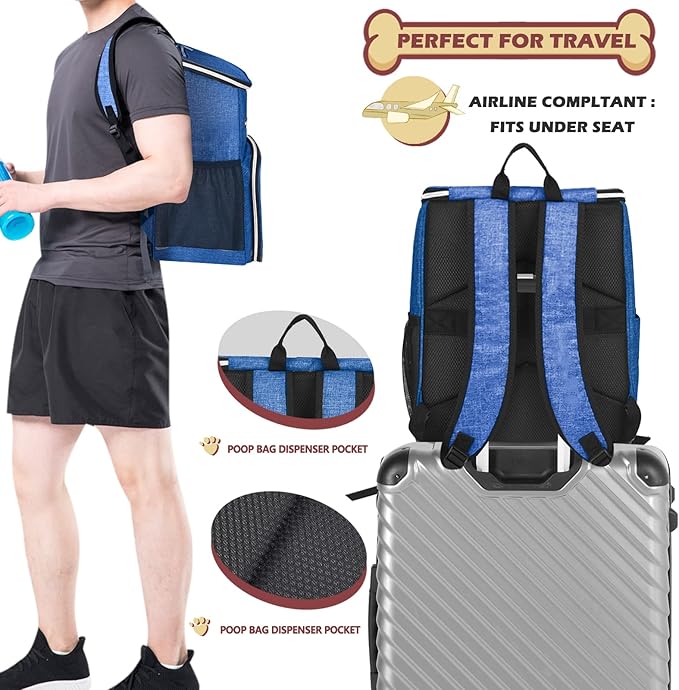 BAGLHER 丨Dog Travel Bag Backpack 2 Silicone 2 Food