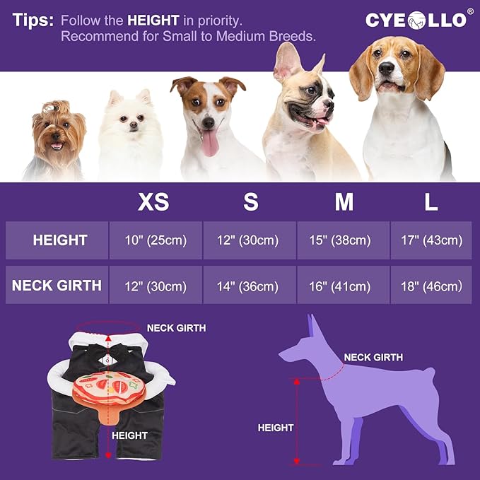 cyeollo Waiter Dog Halloween Costume