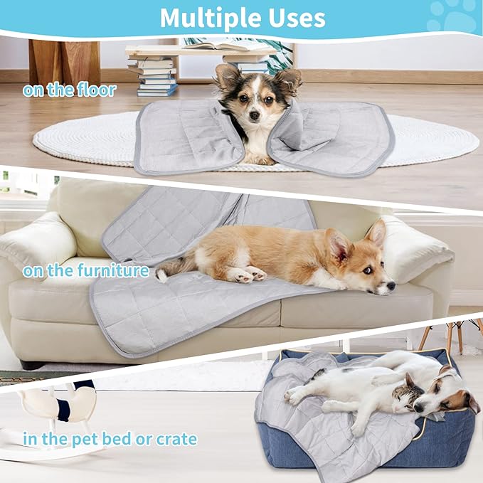 Dog Cooling Blanket 0.4 Q-MAX (30"×40"/Grey)