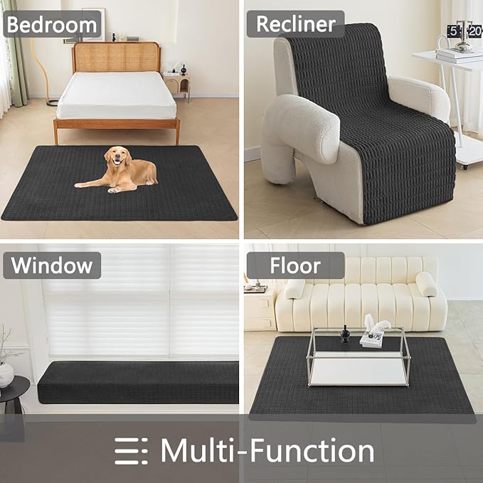 Dog Bed Cover Sofa Protector 1 Piece (40x60 inch,Black)