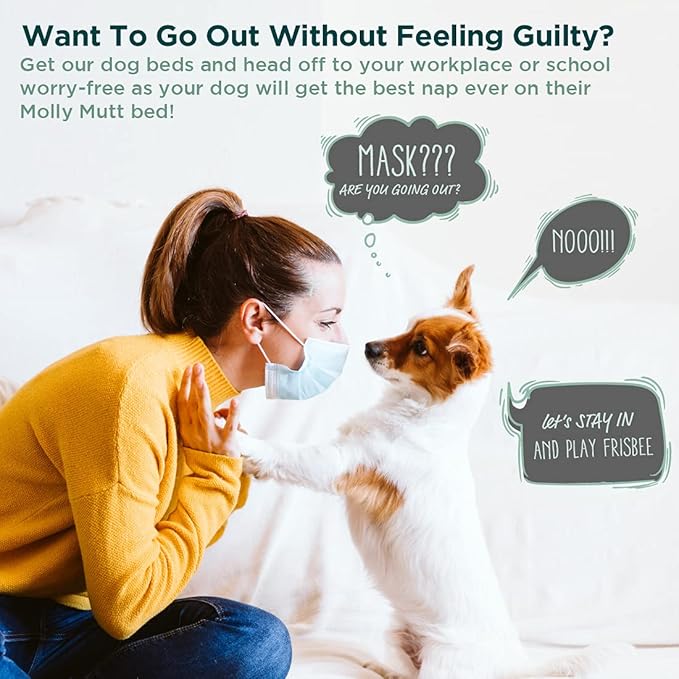 Molly Mutt Medium to Large Dog Bed Cover 27”x36”x5’’ - 100% Cotton