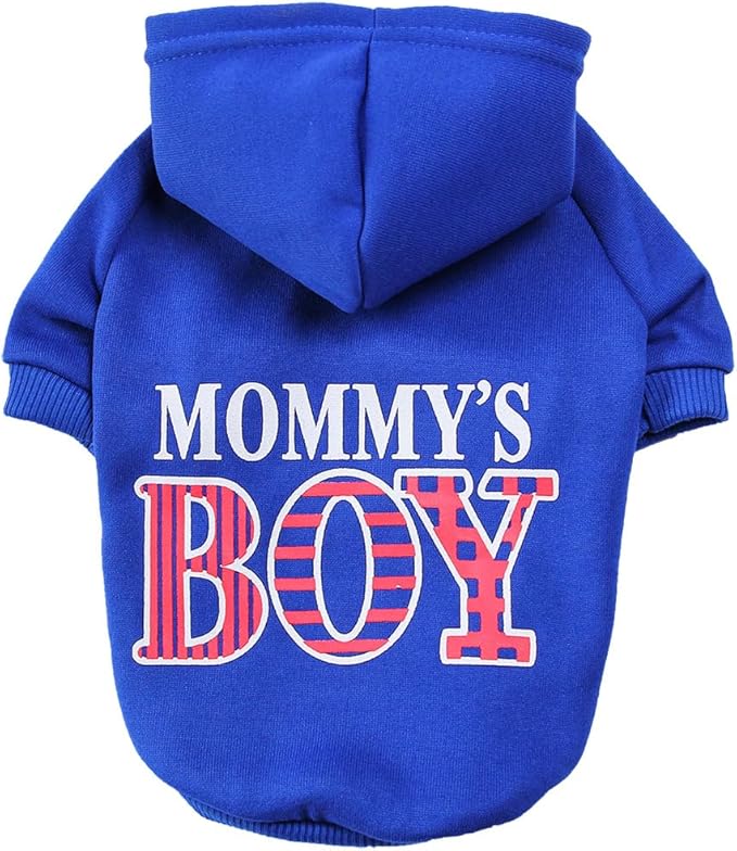 Elledia Dog Hoodie Mommy's Boy Printed Sweatshirts Pet