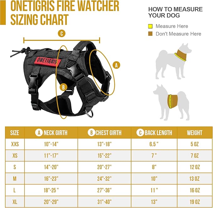 OneTigris Tactical Dog Harness Vest with Handle