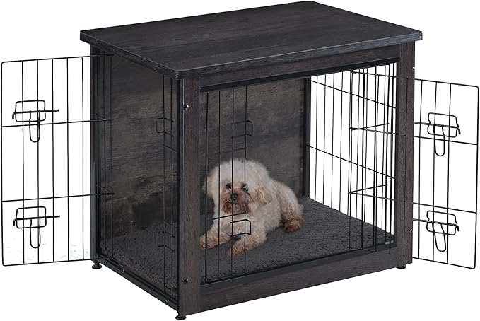 DWANTON Dog Crate Furniture with Cushion 27.2" L,