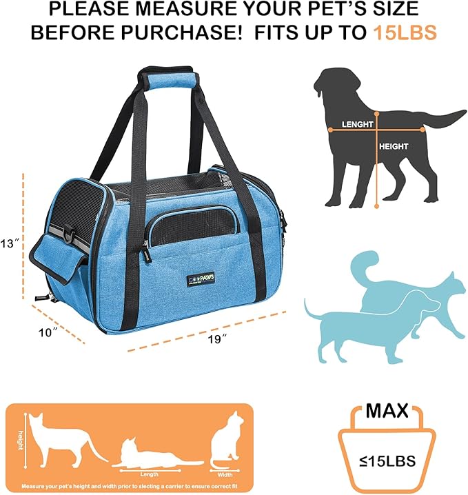 JESPET Soft-Sided Kennel Pet Carrier for Small Dogs