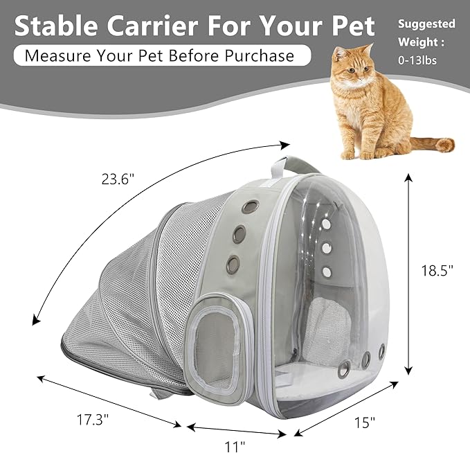 TOYSINTHEBOX Cat Backpack Carrier 13 Lbs