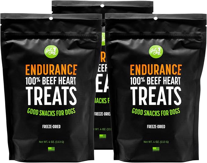 Get Joy Freeze Dried Superfood 100% Beef Heart Dog Treats 4 Ounce 3), Single
