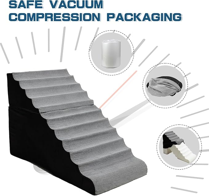 30 inches High Foam Dog Stairs &Steps for High Beds Tall 30-36 inch