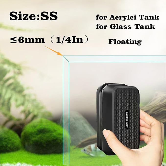 Carefree Fish Aquarium Small Magnetic Cleaner for Acrylic
