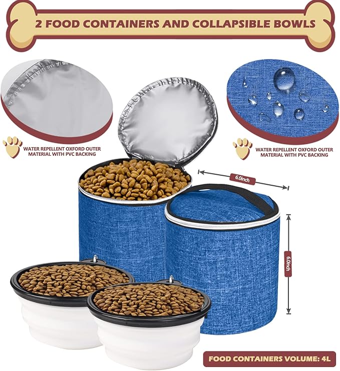 BAGLHER 丨Dog Travel Bag Backpack 2 Silicone 2 Food