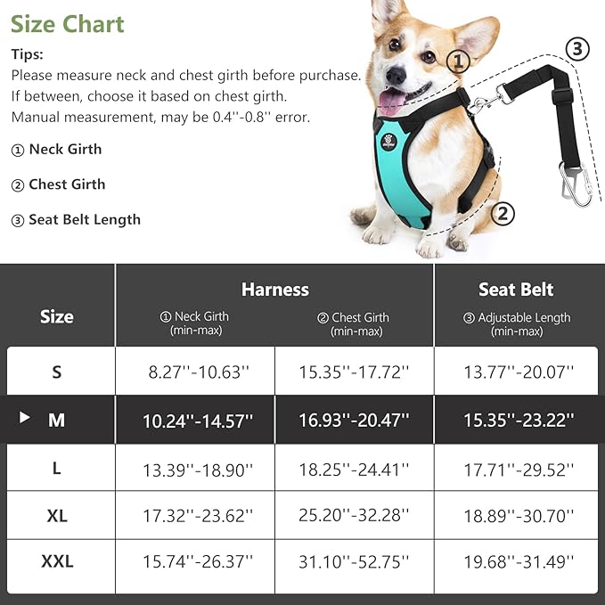 Dog Vehicle Safety Vest Harness
