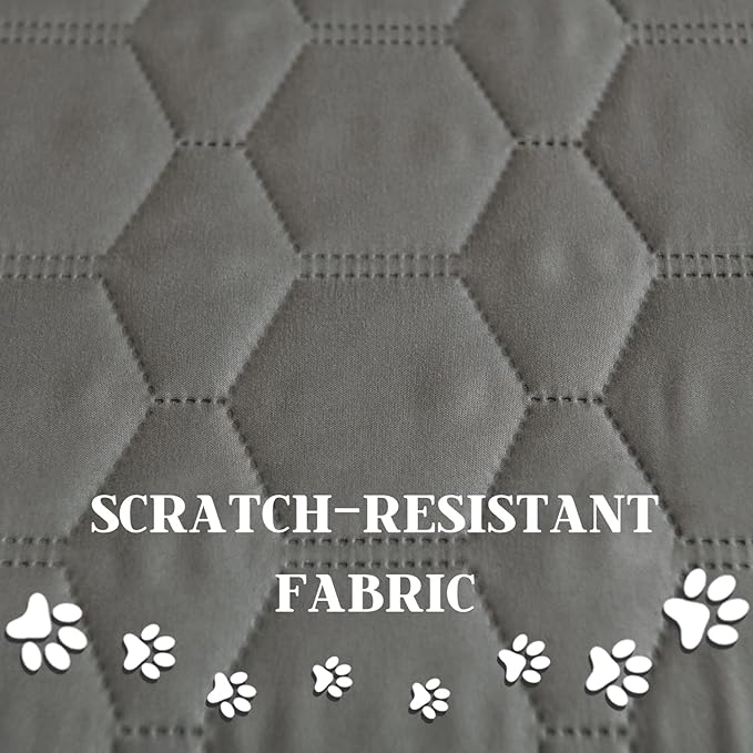 Waterproof Pet Blankets Dog Bed Cover for Pets Reusable Furniture Protector (Dark Grey+Grey 68"x82")