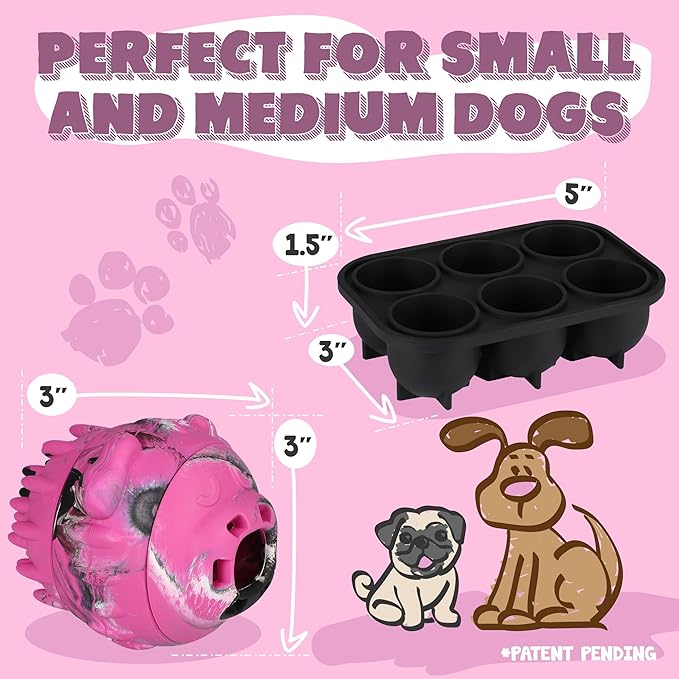 4-In-1 Interactive Frozen Dog Toy Treat