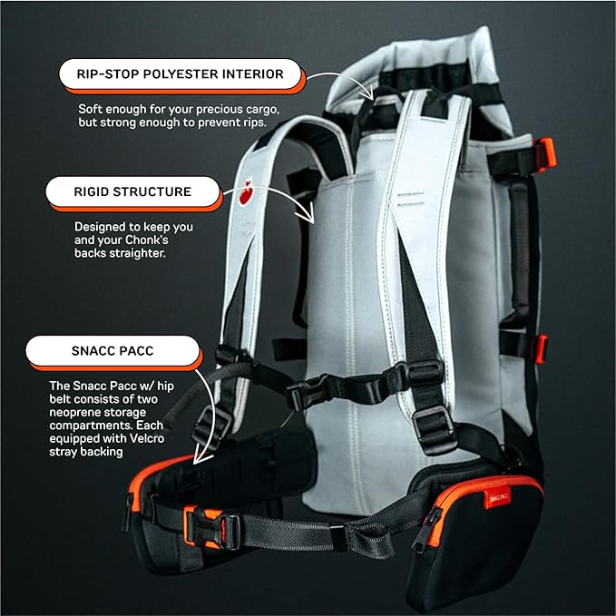 The Maxine One Dog Backpack Carrier with Snacc Pacc Hip Belt by LITTLE CHONK 50 lbs