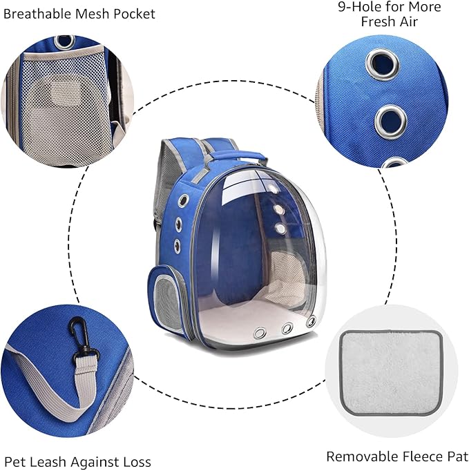 Henkelion Cat Backpack Carrier Bubble Carrying Bag