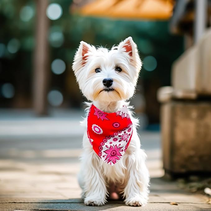 10pcs Dog Bandanas Paisley for Xs Small Breed Dog Kerchief Triangle Bibs Scarves Pink Blue Yellow Purple Girl Boy Grooming Costume