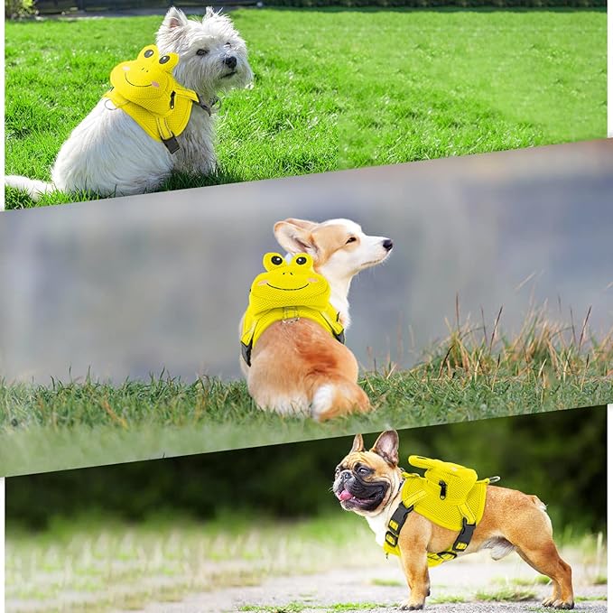 Dog Backpack Harness Dog Self Carrier Bag Adjustable