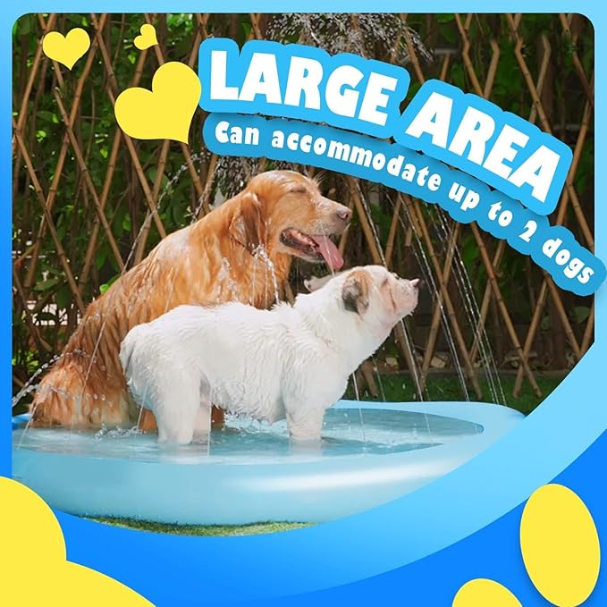 PAWISE Dog Splash Pad 59 Inch Toys(150 cm),Splash