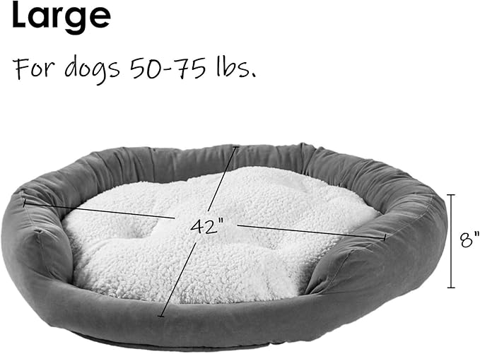 Maddie Donut Dog Bed with Removable Center Pillow (42" x 42")