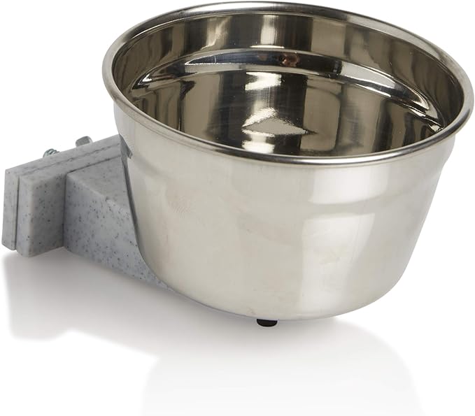 Lixit Quick Lock Removable Dog Kennel Bowls for Wire and Soft Sided Crates (20oz Wire Cage 2)