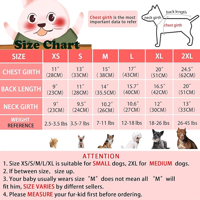 Xpudac 4 Piece Dog Christmas Pajamas Santa Pet