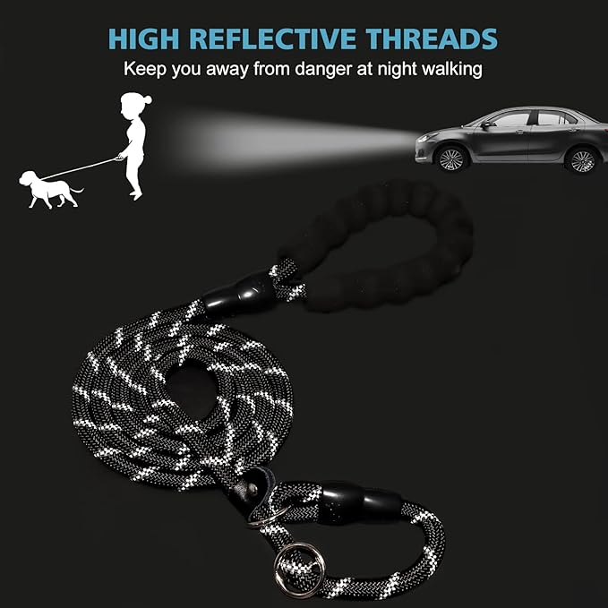 Slip Leads Dog Leash 4/5/6 FT (1/2''- 6FT,