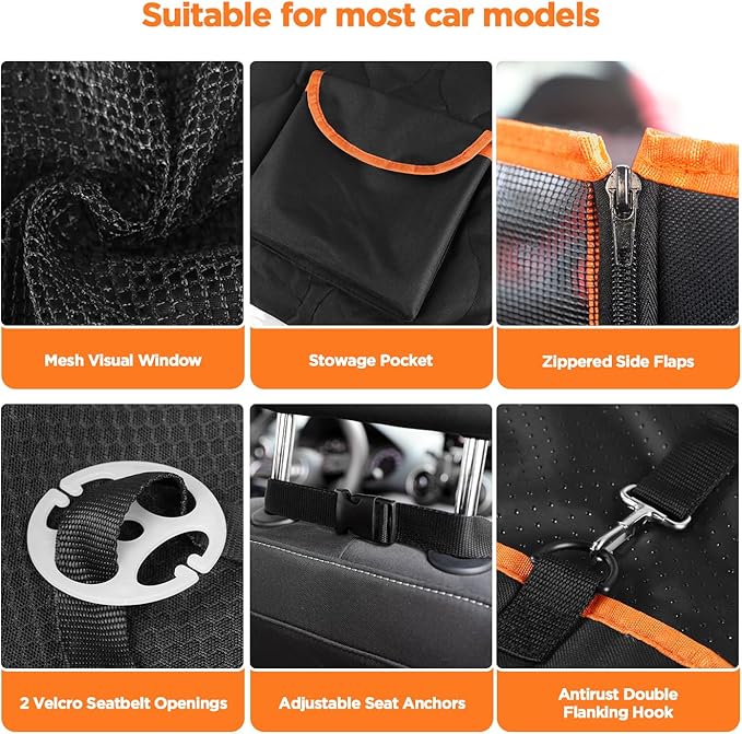 Waterproof Dog Car Seat Cover For Back Seat