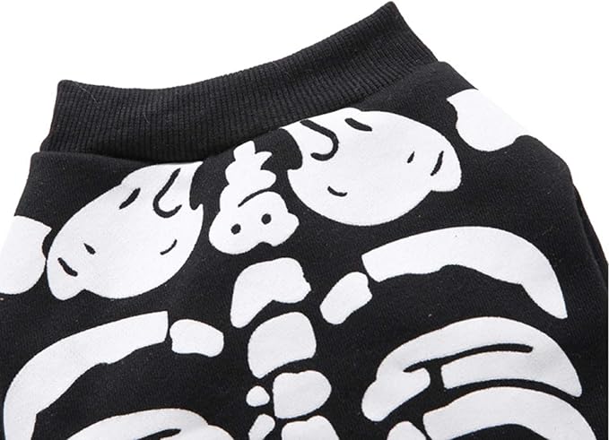 Dog Cat Skeleton Costume Coat Pet Puppy Halloween